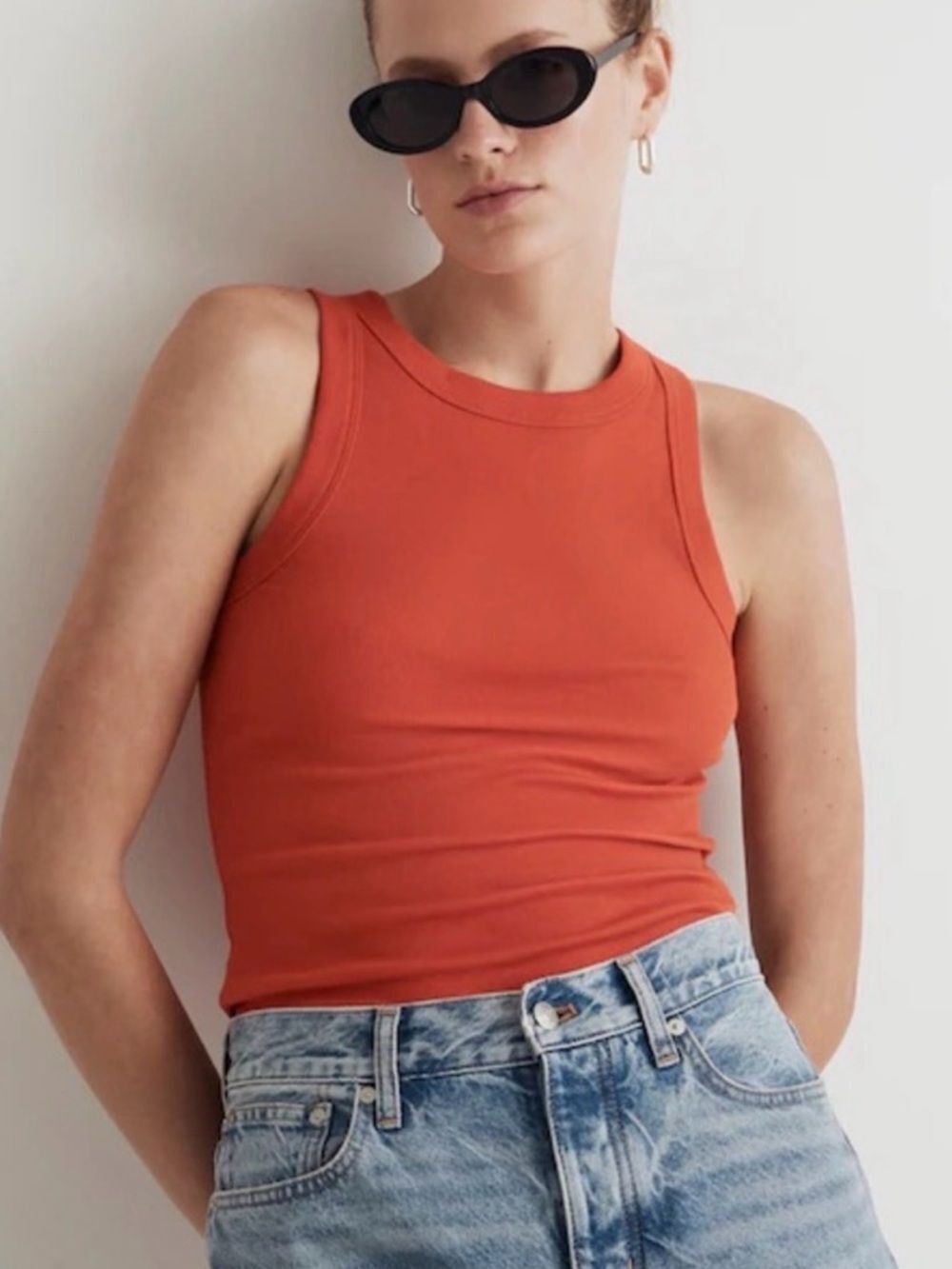 Madewell Supima Rib Cutaway Tank size XS